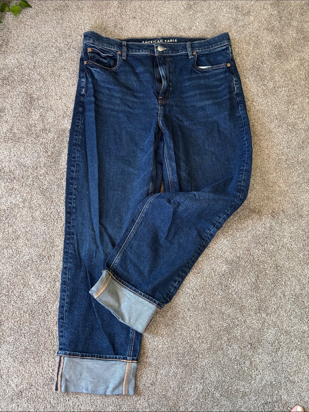 American Eagle Blue Denim Jeans with Copper Rivets